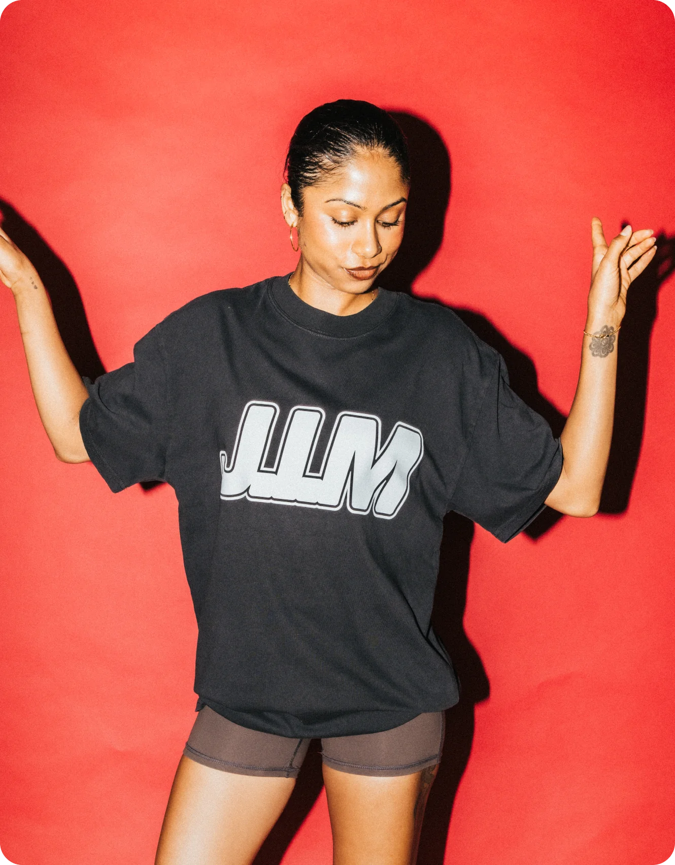 J.I.M member in a J.I.M tee